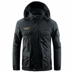 Men's Ski Winter Jacket Mountain Windproof Waterproof Rain Snowboarding Jackets Fleece Warm Snow Hooded Coat