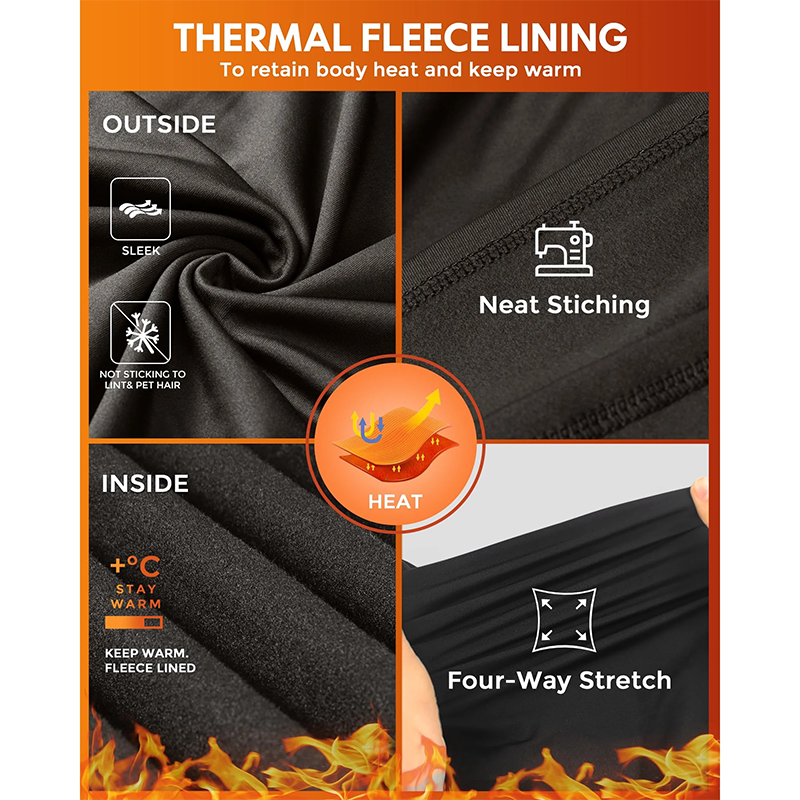 CL convallaria Mens Thermal Underwear Set with Fly, Long Johns Base Layer Winter Hunting Gear Sport Top and Bottom XS-4XL