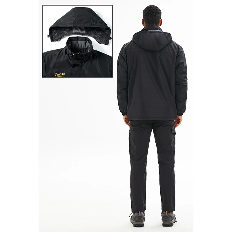 Men's Ski Winter Jacket Mountain Windproof Waterproof Rain Snowboarding Jackets Fleece Warm Snow Hooded Coat