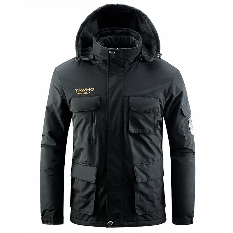 Men's Ski Winter Jacket Mountain Windproof Waterproof Rain Snowboarding Jackets Fleece Warm Snow Hooded Coat